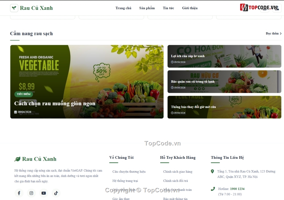 Website bán rau,bán rau củ,rau củ